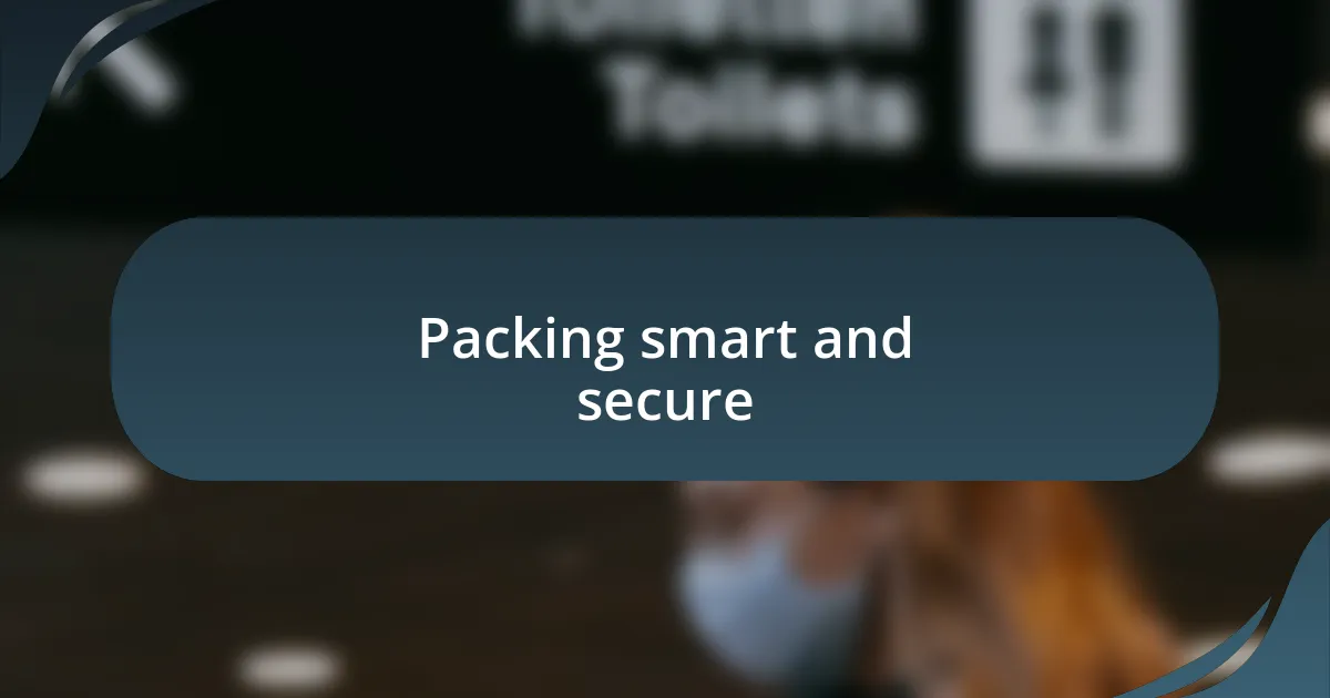 Packing smart and secure